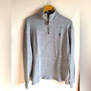 Polo By Ralph Lauren Men’s Quarter Zip Pullover Sweater Gray Size L